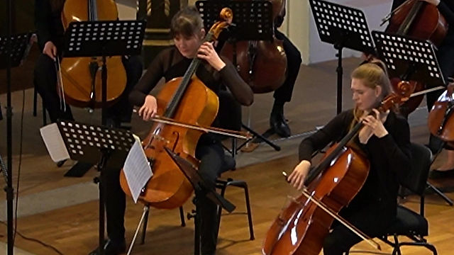 Antonio Vivaldi Doppelkonzert - die 12 Dinkelsbühler Cellisten